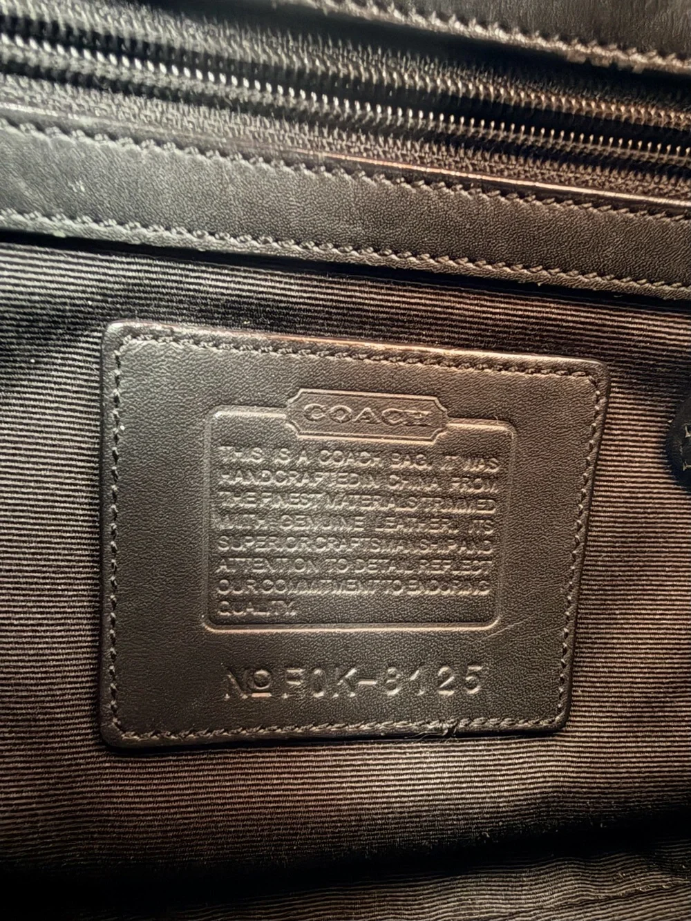 Coach Charcoal Wool Shoulder Bag Silver Hardware Demi Y2K 8125 Original Hangtag
